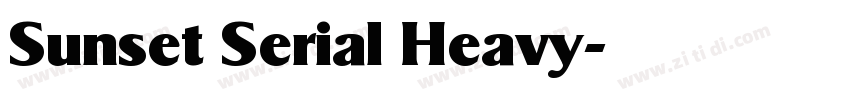 Sunset Serial Heavy字体转换